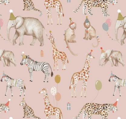 PREORDER - Hand Smocked Custom Name Party Animal Diaper Set