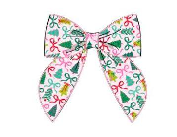 Pink Christmas Large Hair Bow