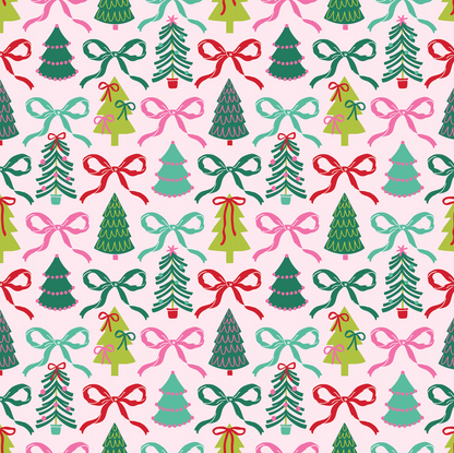 PREORDER Custom Pink Christmas Tree Gift Bag