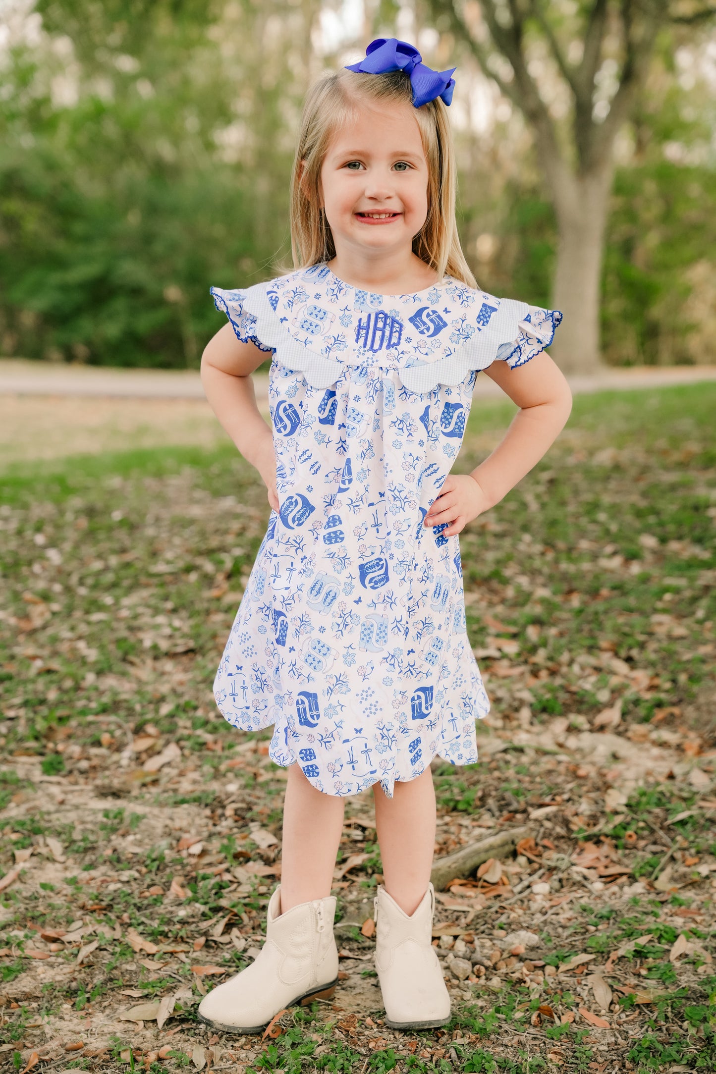 Blue Boots Rodeo Dress