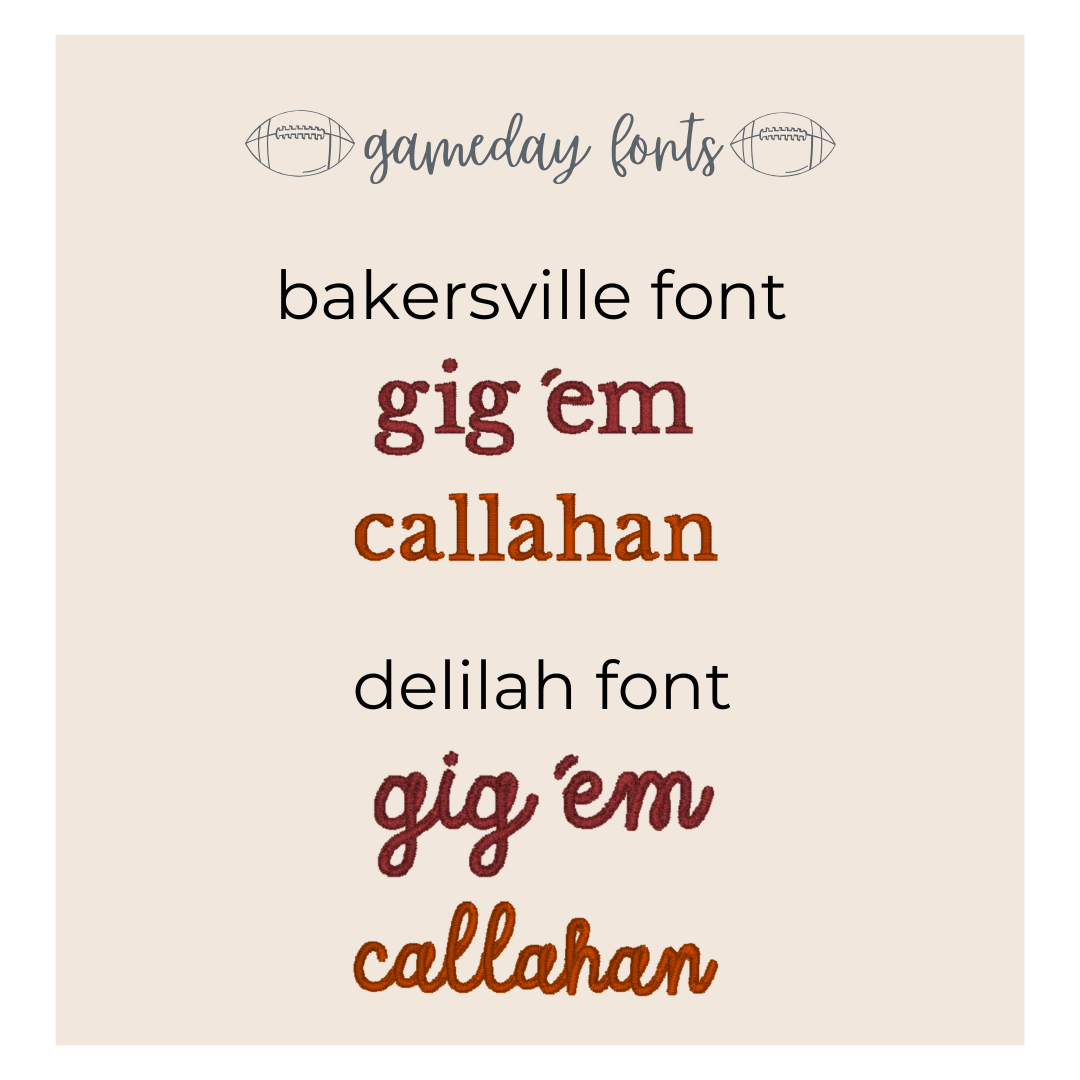 football fonts for gameday collection