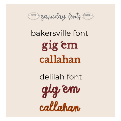 football fonts for gameday collection