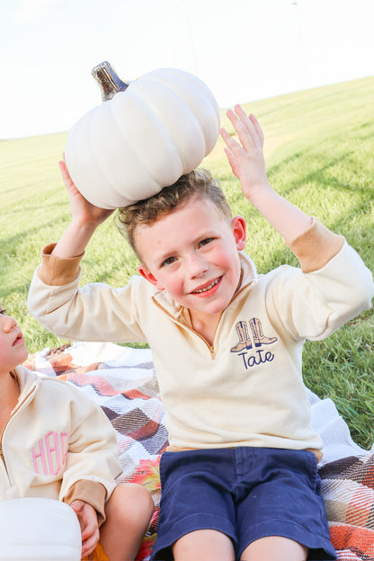 Cream & Caramel Pullover | Personalized Kids Pullover