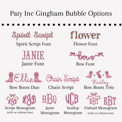 Paty Inc Pink Gingham Bubble