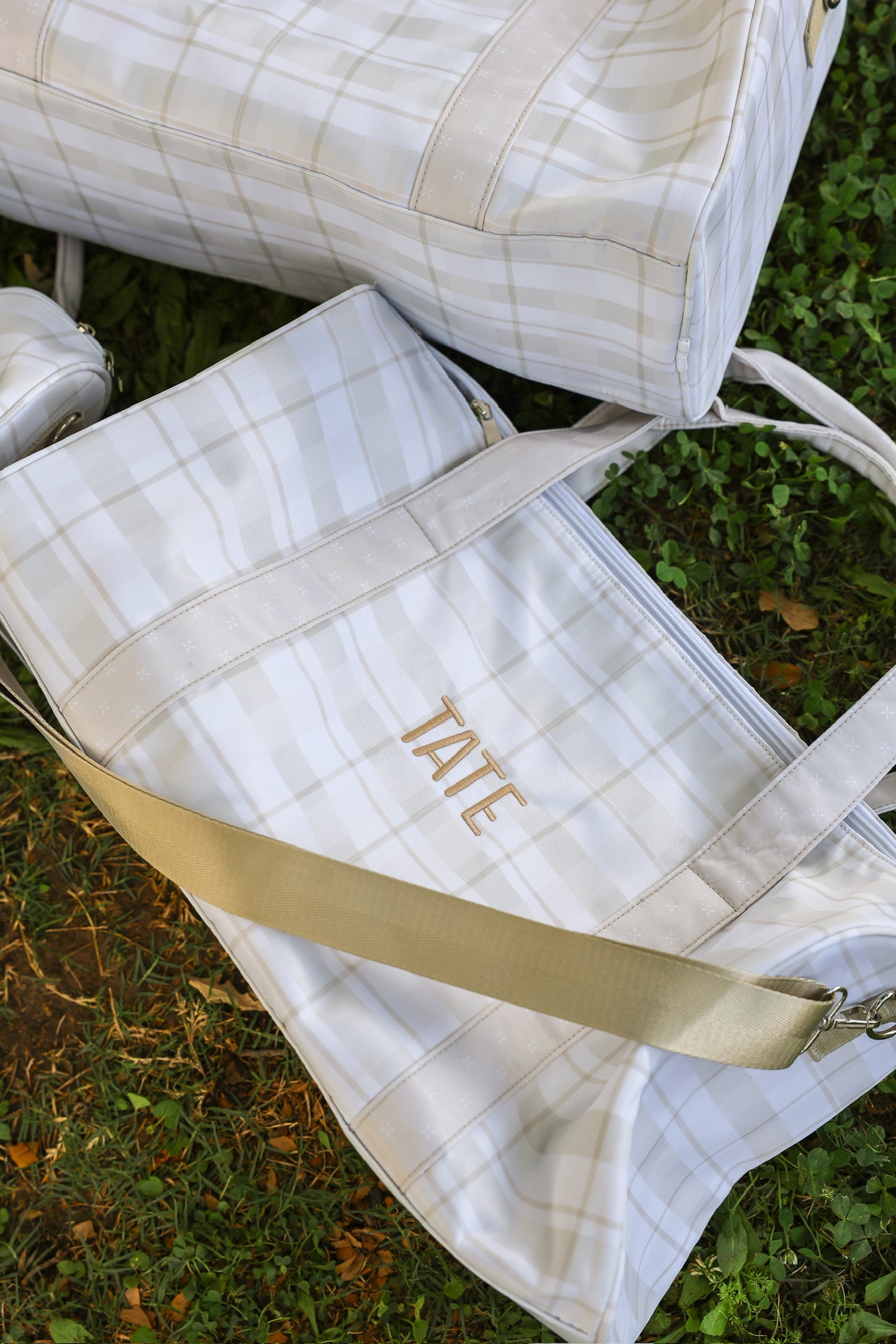 Plaid Weekender Overnight Bag