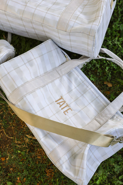 Plaid Weekender Overnight Bag
