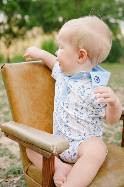 Blue Ribbon Rodeo Polo Onesie