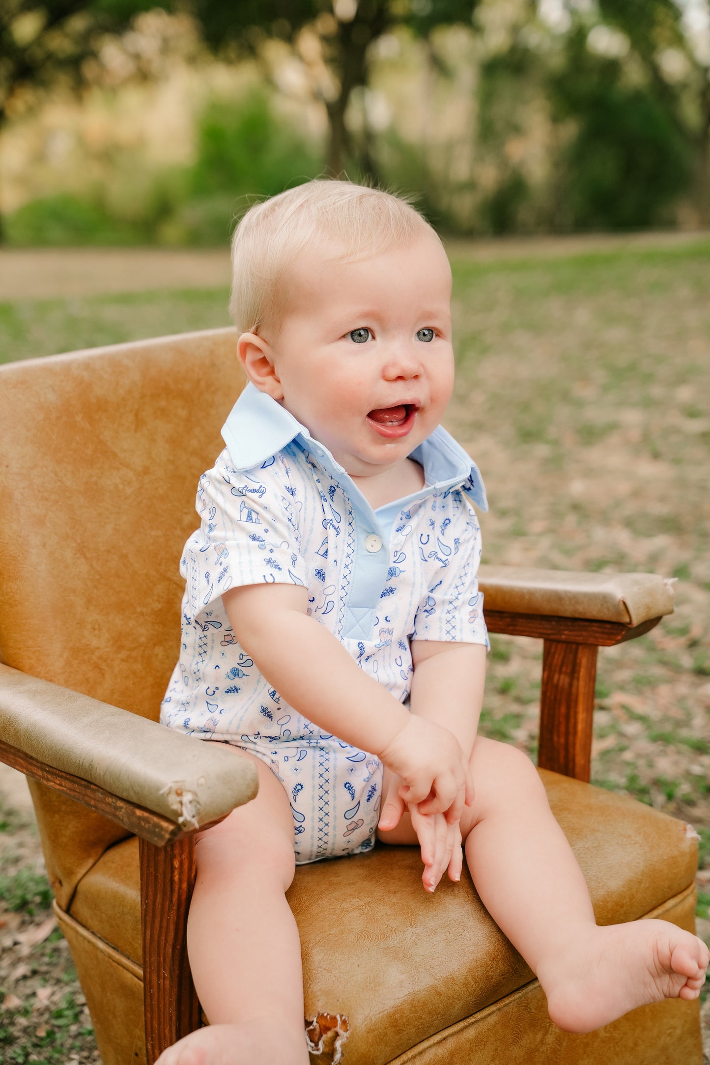 Blue Ribbon Rodeo Polo Onesie