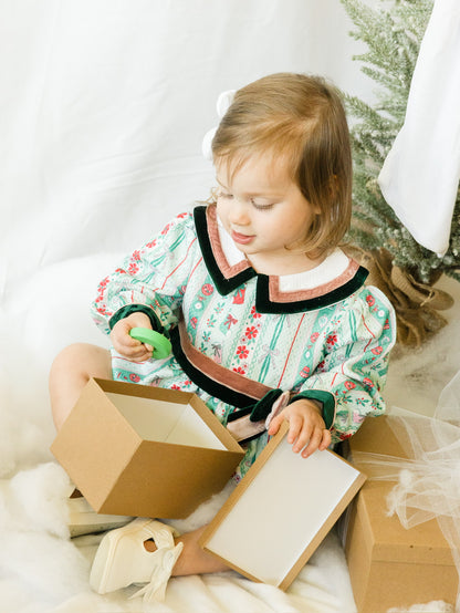 Merry Mint Bow Bubble | Girls Christmas Bubble