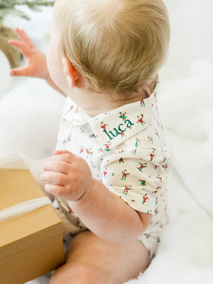Boys Cool Santa Performance Bodysuit | Father & Son Matching Christmas Polo